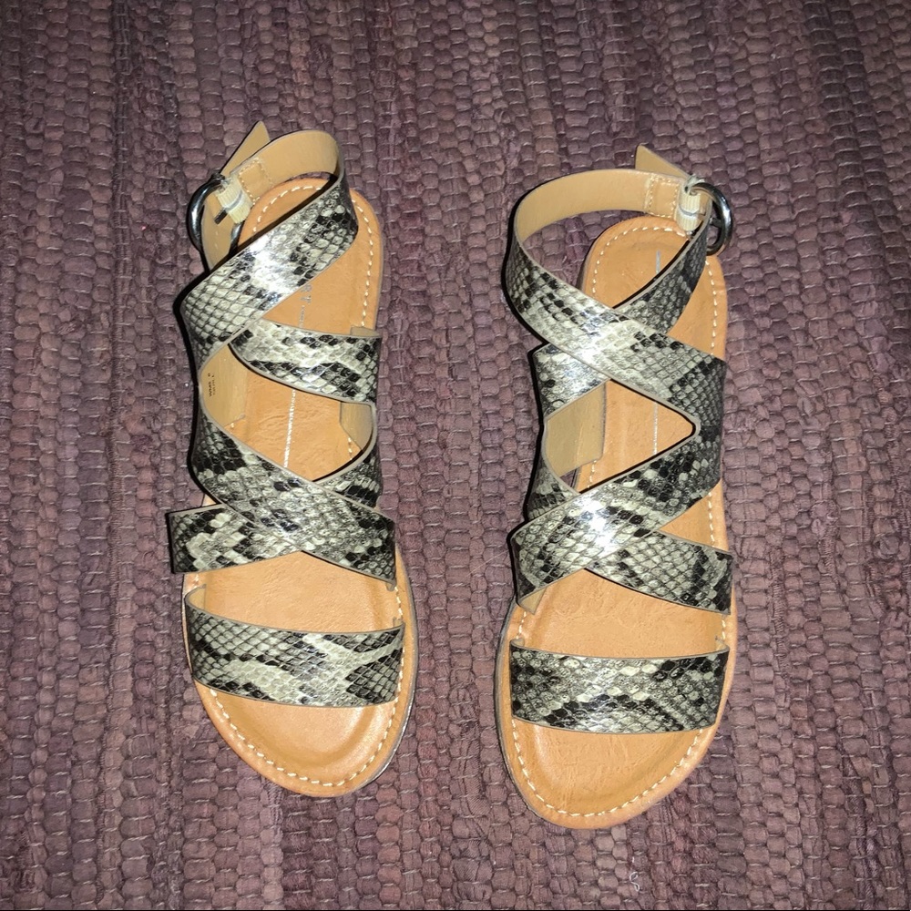 Report Snake Skin Sandals